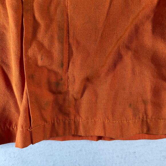 Tyndale FR Full Zip / Snap Cover Shirt Men L Safety Orange Union Made USA Smock - Picture 10 of 14